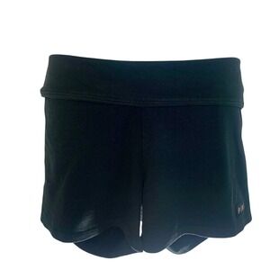 PINK Victoria's Secret Y2K Fold‎ Over Waistband Black Women's Athletic Shorts